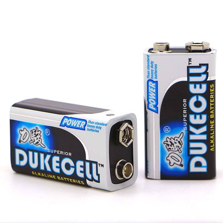 DUKECELL Dry Battery 9V 6LR61 800mAh Alkaline Battery