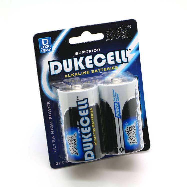 DUKECELL Factory Supply Large Capacity LR20 D Size Alkaline Battery